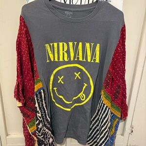 NIRVANA Gray T-Shirt with Iconic Logo